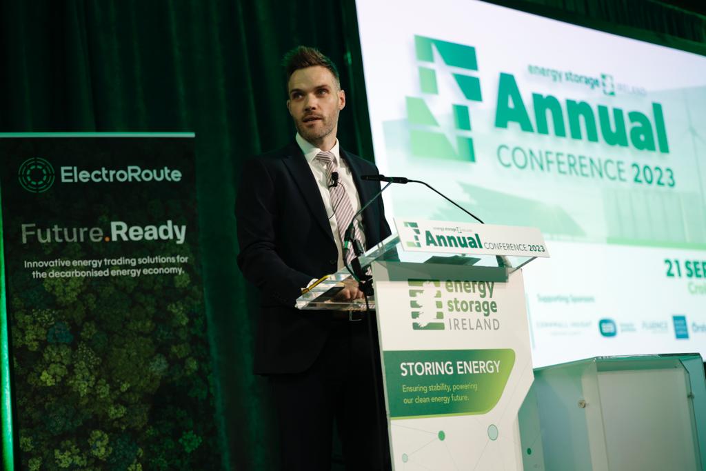 Brian Kennedy, Chair of Energy Storage Ireland introducing the ESI Conference 2023 #ESIConf23