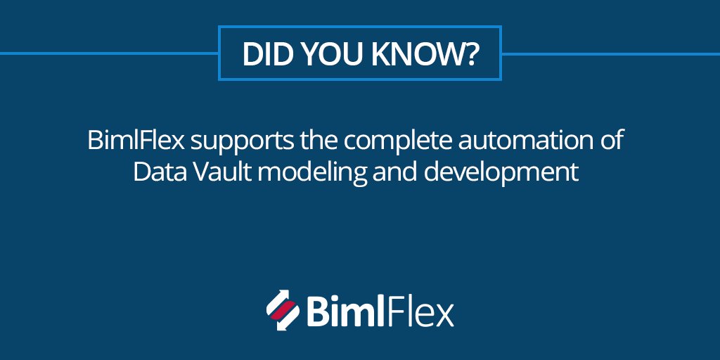Did you know #BimlFlex can fully automate #DataVault #modeling and development, making it a breeze for developers? #biml
