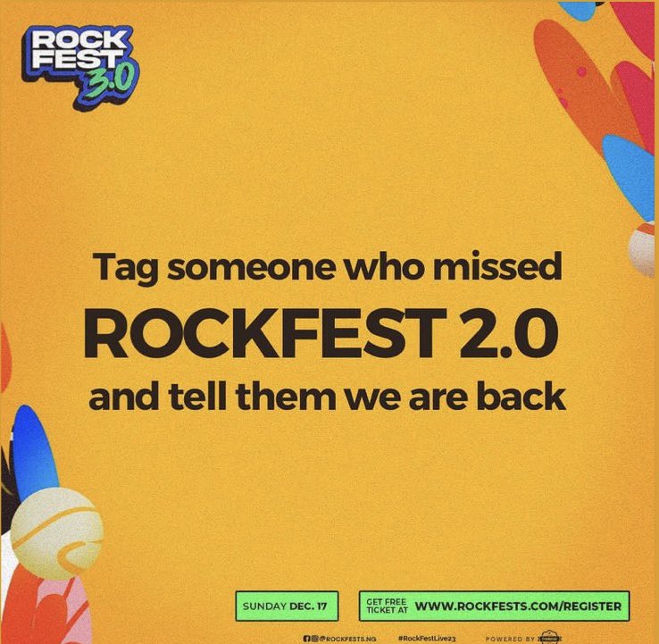 Tag a friend Who missed #rockfest2 let them know we are back! 

#rockfest3 is here!