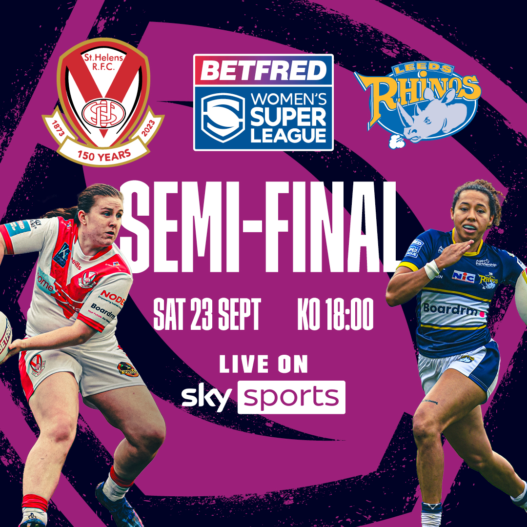 Rugby Football League (@therfl) on Twitter photo 👊 A repeat of the <a href="/TheChallengeCup/">Betfred Challenge Cup</a> Final!
📺 😇 <a href="/saints1890women/">St.Helens Women</a> v <a href="/leedsrhinos/">Leeds Rhinos</a> 🦏, Saturday, 6PM, <a href="/SkySportsRL/">Sky Sports Rugby League</a>! 👊 A repeat of the <a href="/TheChallengeCup/">Betfred Challenge Cup</a> Final!
📺 😇 <a href="/saints1890women/">St.Helens Women</a> v <a href="/leedsrhinos/">Leeds Rhinos</a> 🦏, Saturday, 6PM, <a href="/SkySportsRL/">Sky Sports Rugby League</a>!