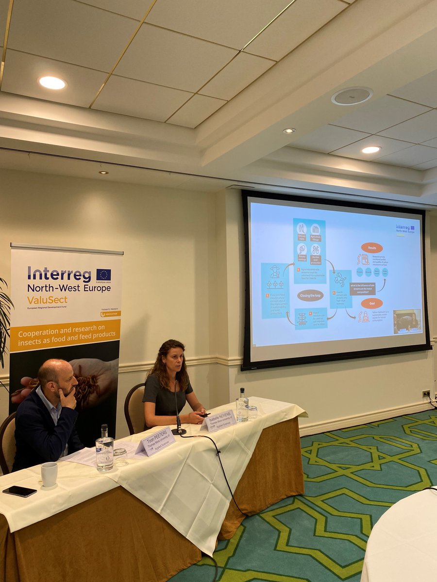 .<a href="/NoyensIsabelle/">Isabelle Noyens</a> develops on agricultural side-streams as wet #feed source and its positive effect on the nutritional profile of yellow mealworm🍽️
Did you know that yellow mealworm🪱oil is rich in unsaturated fatty acids (omega 6) ?!🤔
#SustainableDiet #Insects