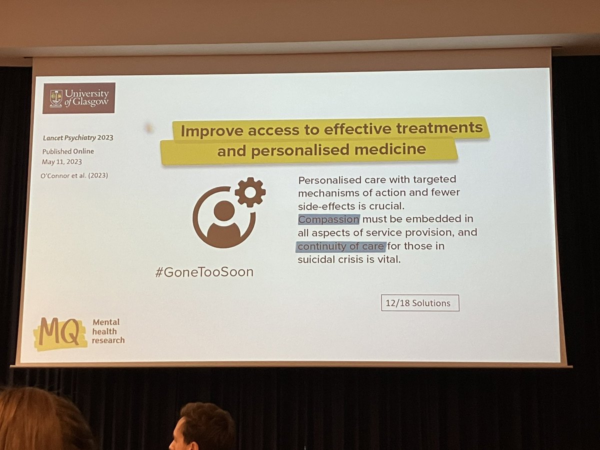 Fabulous @suicideresearch emphasises importance of compassion in #SuicidePrevention Challenge now is to ensure this becomes reality. First step is self-compassion and enough staff with sufficient resources and support to enable them to be compassionate to others #IASPPIRAN2023