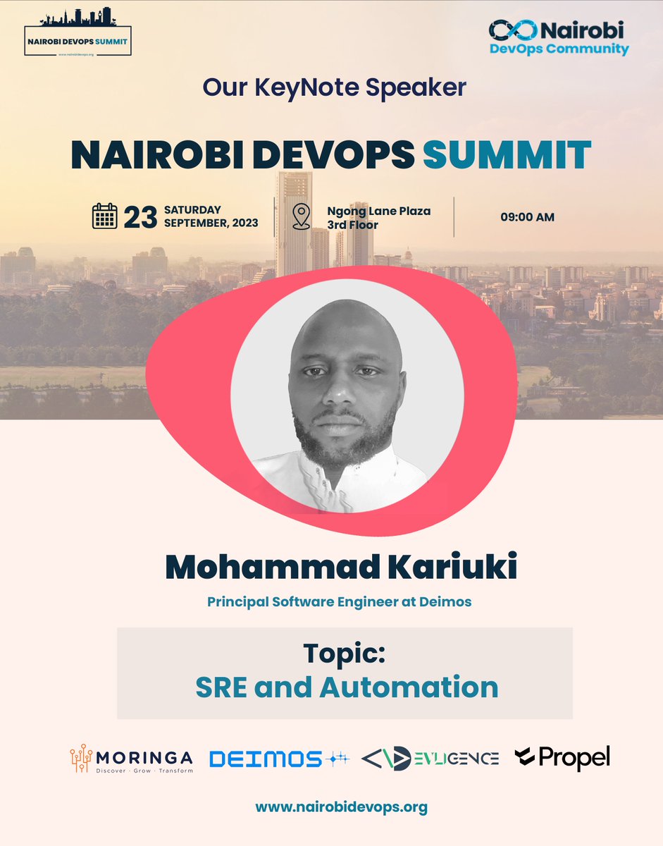 Announcement: We've partnered with @nairobidevops! Join us at the Nairobi DevOps Summit on September 23rd at Ngong Lane Plaza, Kenya. Kennedy and Mo will discuss #SRE, Automation, and how it empowers #engineers. Don't miss out! #NairobiDevOps #AutomationAdvantage #SalusCloud 👩‍💻🤖