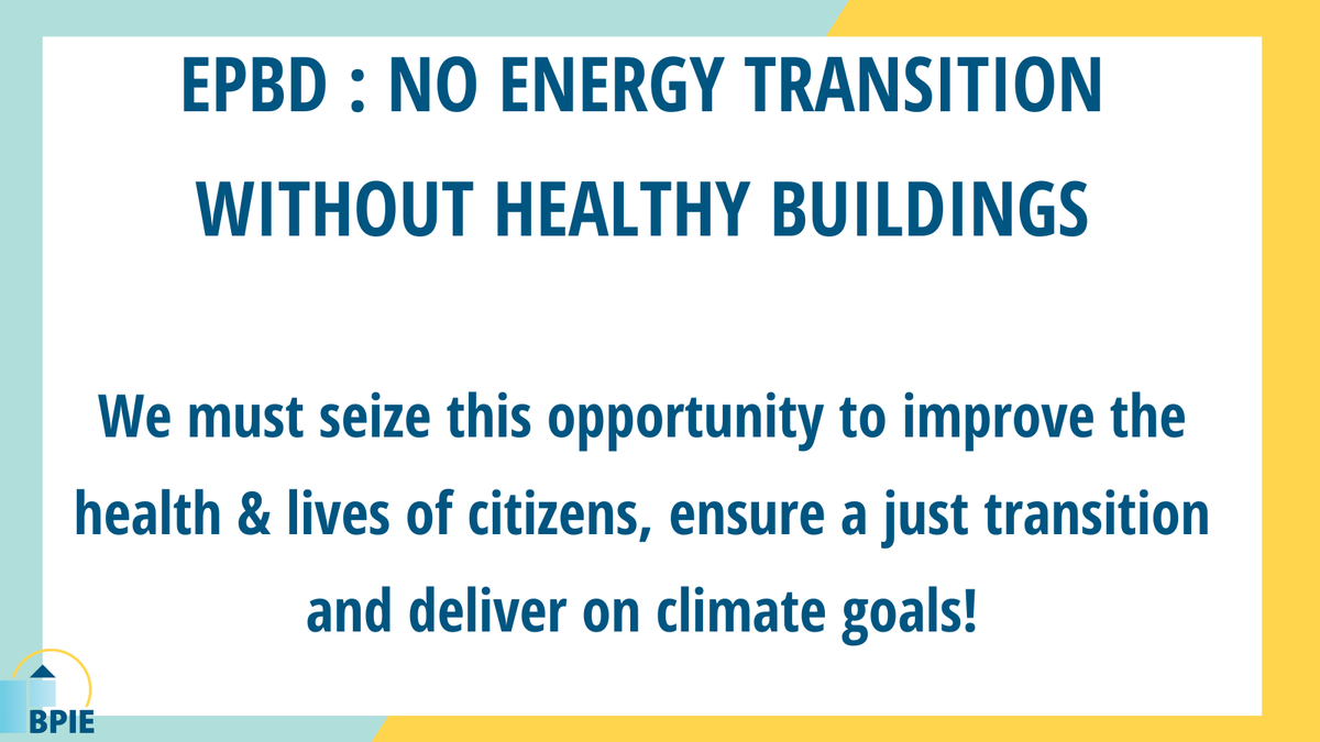 The #EPBD is an opportunity to improve the health & lives of citizens & ensure a #JustTransition. It must deliver for our climate goals.

We expect negotiators to seize this opportunity – there is no energy transition without #betterbuildings. 🏙️

Here’s what needs to happen 🧵👇