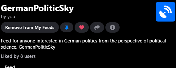 While I hope to become more familiar with the exact functionality, here's a shoutout to anyone who is interested in German Politics and needs a feed that maps it in the blue sky. #GermanPolitics