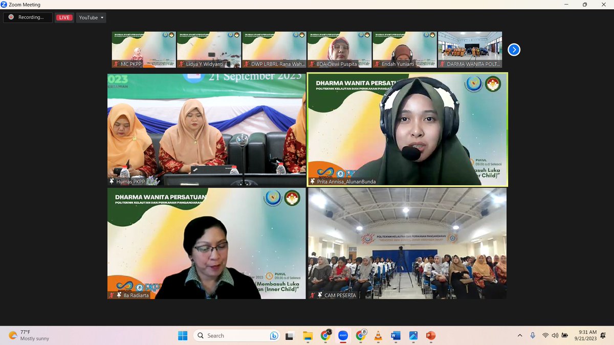 pkp_pangandaran's tweet image. kegiatan  Foto bersamma daring  webinar &quot; Mental Health&quot; yg diadakan oleh DWP PKPP, Kamis (21/9) secara daring dan luring
@bppsdm_kp
#kkp #dwp #pkpp #pangandaran