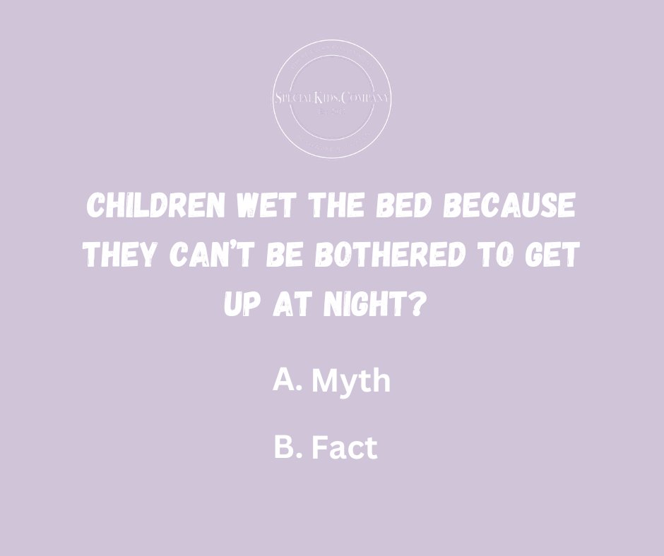 SpecialKidsCom's tweet photo. Children wet the bed because they can’t be bothered to get up at night?

Comment your answers below 😊 https://t.co/NQT65b2fOs