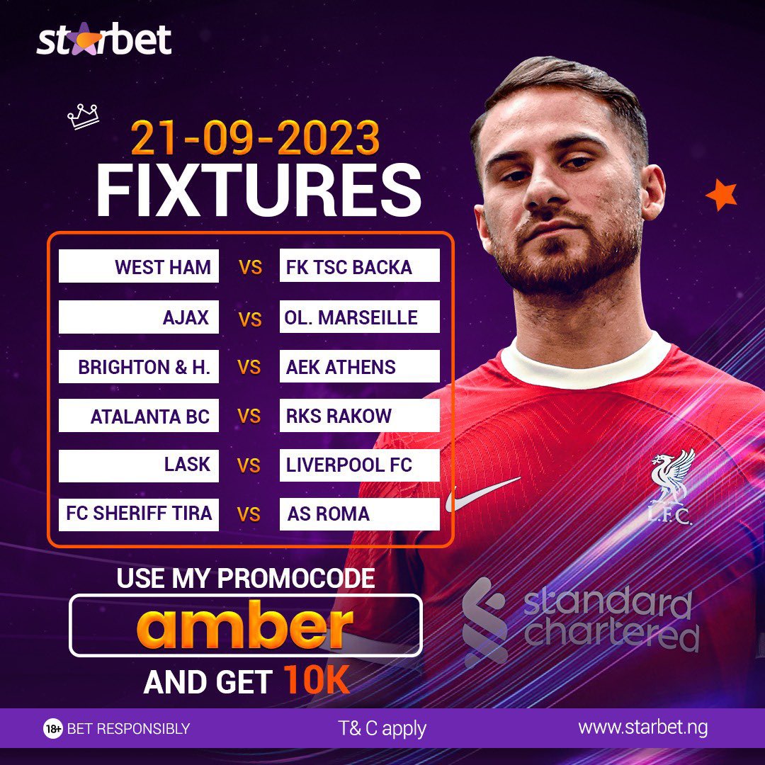 Kingsolomon_Jnr's tweet image. 4 odds on @officialstarbet 

Code : 0YH1G8

Get up to 10,000 naira bonus when you register using my link with 200 naira👇👇

Register here: bit.ly/amber-starbet

Promo code : amber