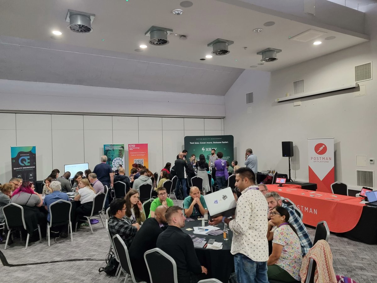 Richardbishop's tweet image. The first floor round table sessions have been really busy here at #TestBash. If you missed out on day 1, come and see us on day 2.