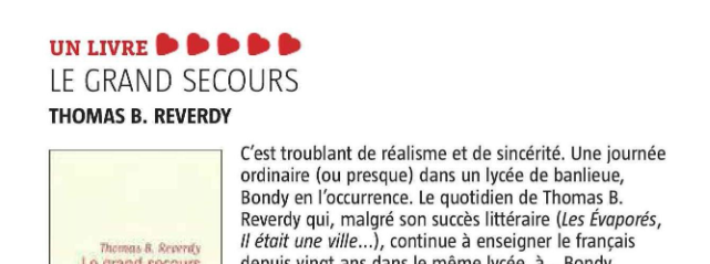 « Troublant de réalisme et de sincérité » @LaVoixDuNord conseille « Le grand secours » de <a href="/TBReverdy/">Thomas B. Reverdy</a>
En librairie ➡ bit.ly/3q74JWL
