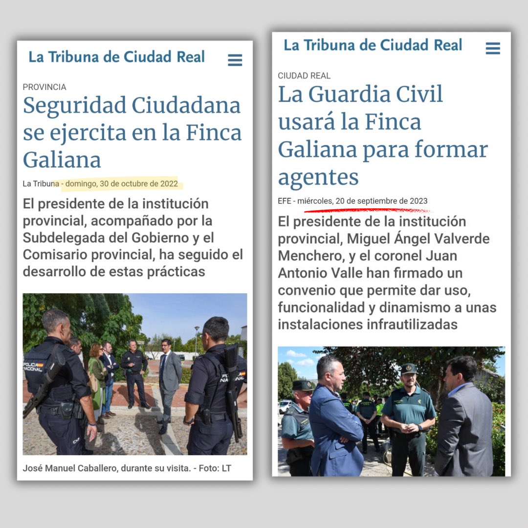 🤯 Algunos creen que han descubierto la pólvora 1000 años después...

... pero nosotros nos alegramos de que la Guardia Civil vaya a usar la Finca Galiana para su formación como ya lo hizo la Policía Nacional hace un año 😉.