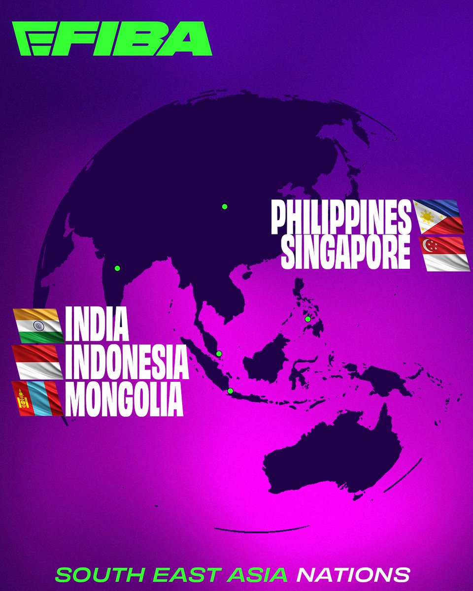 eFIBA_official's tweet image. 𝐍𝐀𝐓𝐈𝐎𝐍𝐒 𝐅𝐑𝐎𝐌 𝐒𝐎𝐔𝐓𝐇 𝐄𝐀𝐒𝐓 𝐀𝐒𝐈𝐀! 🌍

🇵🇭 @officialSBPinc 
🇮🇳 @BFI_basketball 
🇸🇬 @SGSlingers 
🇮🇩 @INA_Basketball 
🇲🇳 @MongoliaBasket 

... Who are 𝐘𝐎𝐔 supporting? 🤝 Show us 𝐘𝐎𝐔𝐑 flag! 🏆