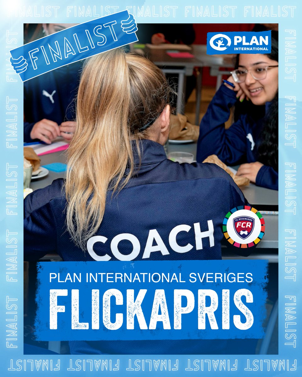 📢 Vi är stolta att presentera @FCRosengard som en av fem finalister för Plan International Sveriges Flickapris 2023! ⚽️ ”Med fotbollen som verktyg skapar vi förändring” säger fotbollsklubben som ökat antalet flickor på planen med 300%. Läs mer: plansverige.org/flickapriset