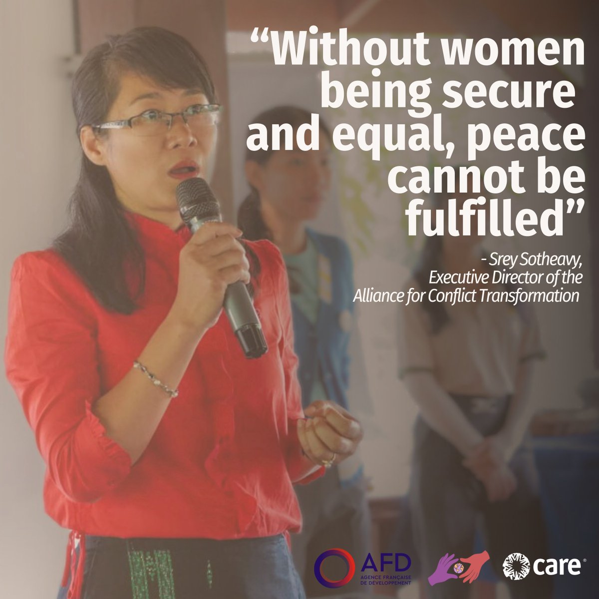 It's International Day of Peace! 👏🌏

Read the story of a devoted peacebuilding local leader, Srey Sotheavy from the Alliance of Conflict Transformation, a partner in the Feminists in Action project: care-cambodia.org/action-is-the-…