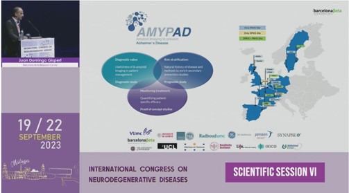 Today is #WorldAlzheimerDay! @JuandoGispert is participating in the International Congress on Neurodegenerative Diseases #CiiiEN2023 with a talk titled “Amyloid PET Imaging in the Era of Anti-Amyloid Therapies: Insights from the AMYPAD European Consortium”.
@Fund_CIEN