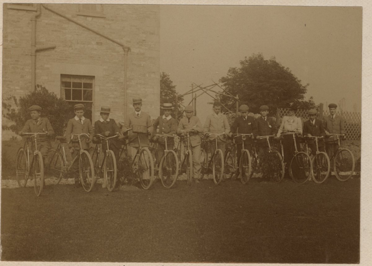 For #GloucestershireDay23 , what could be better than cycling at Birdlip circa 1905?