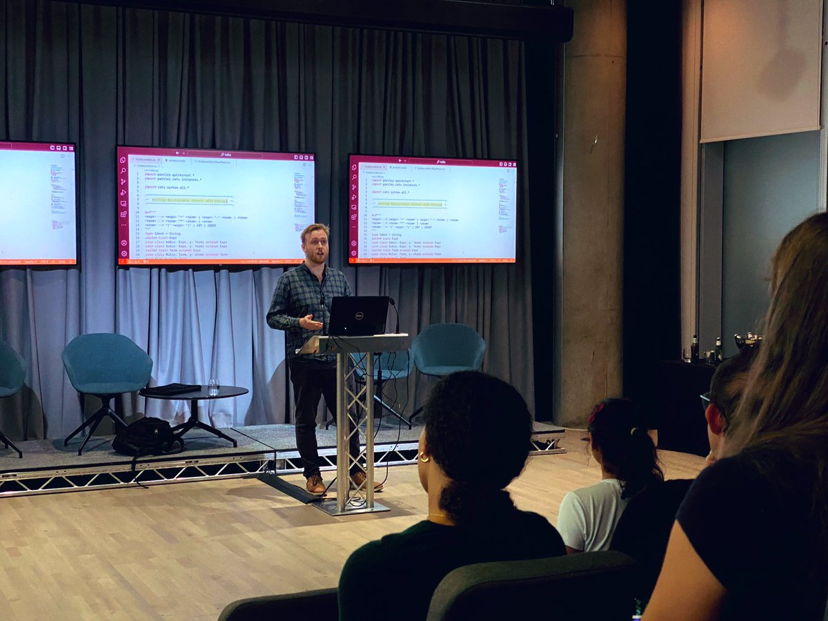 Thank you for attending yesterday's London Scala Talks! Thanks go to our venue ITV for having us round and to our sponsors <a href="/ScalaJobsDev/">Scala Jobs</a> and <a href="/VirtusLab/">VirtusLab</a>. Special thanks go to our fantastic speakers Monica McGuigan and Jamie Willis. We hope to see you next time!