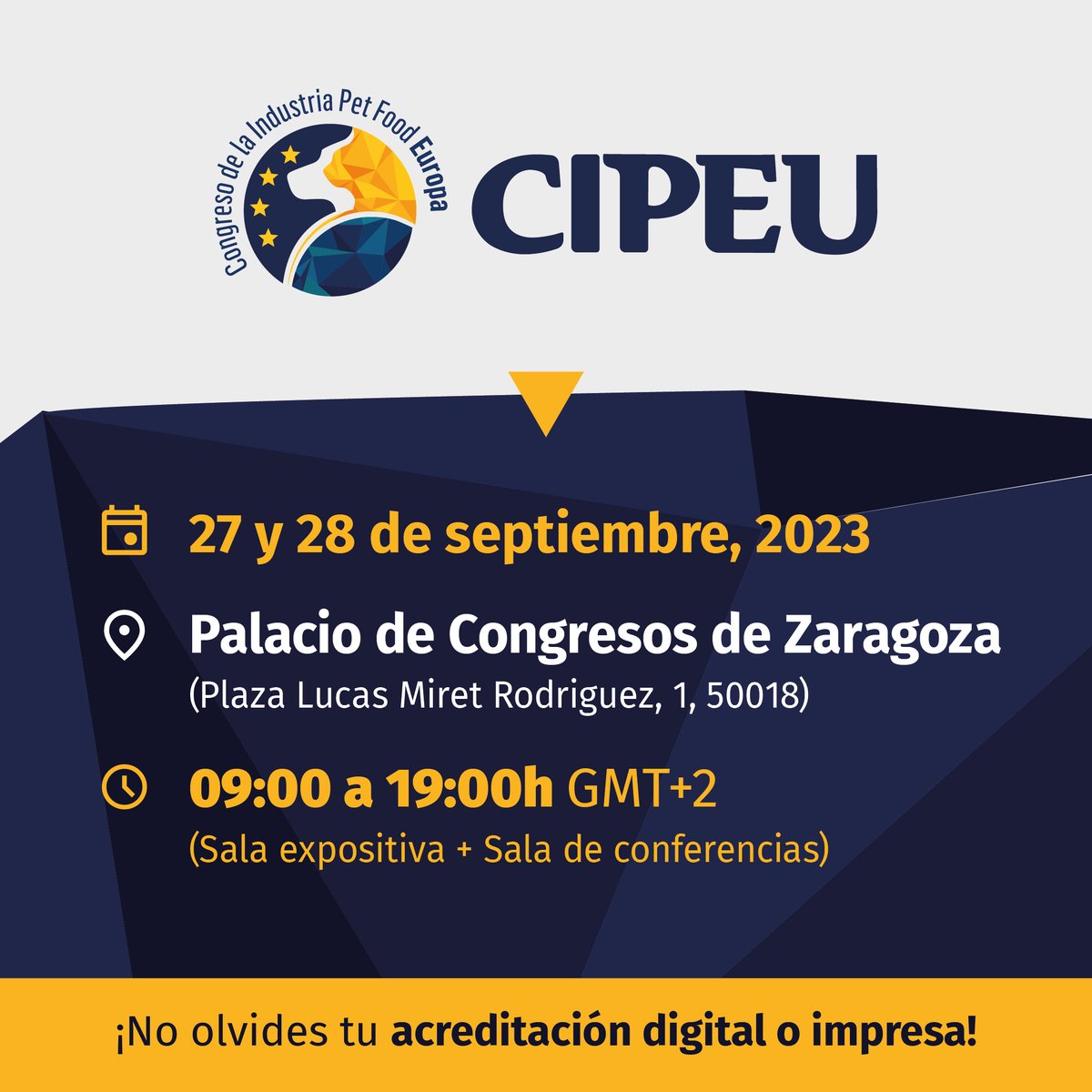 cipeu2023's tweet photo. 👉 ¡Todos los datos que necesitás para asistir a CIPEU!

A pocos días de encontrarnos en el Palacio de Congresos de Zaragoza, te recordamos la información necesaria para que tu experiencia en el congreso sea un éxito 👌

📌¡Estás a tiempo de registrate! https://t.co/hFxXqvXcWP https://t.co/ufmwmWhDwK