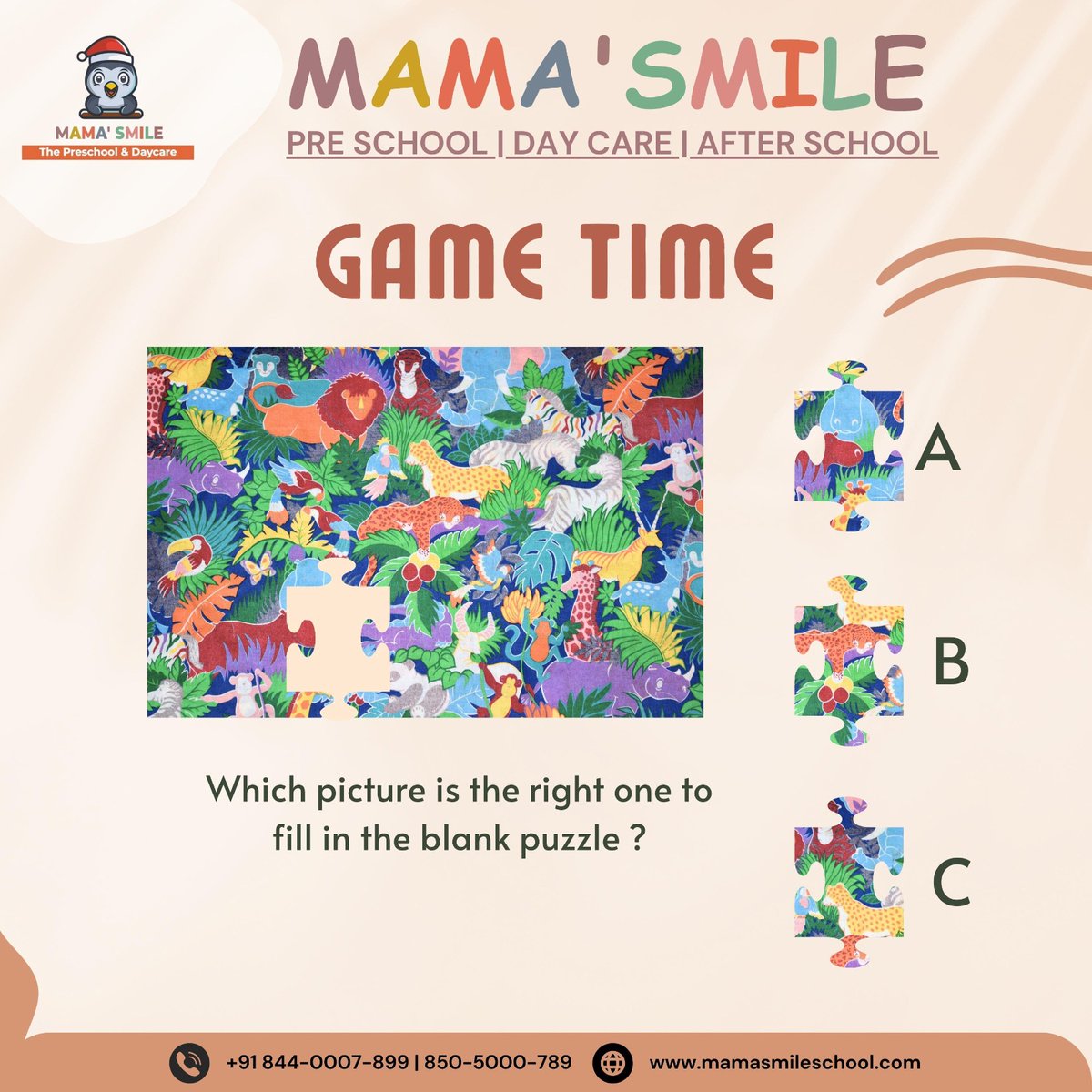 It's a game time for kids...

Tell me which picture is the right one to fill in the blank puzzle?

#QuizTime #BrainTeasers #KidsQuiz #EducationalGames #FunLearning #QuizForKids #BrainyKids #PlayAndLearn #QuizFun #MindGames #QuizDay #LearningIsFun #KidsGames #BrainyGames