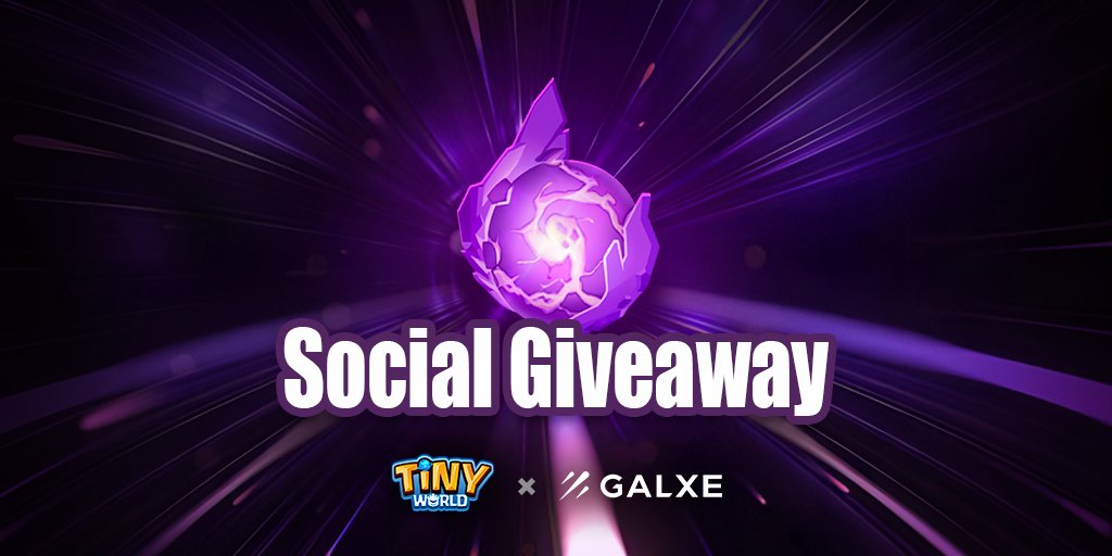 Want to get your hands on a free NFT?🤔 Head over to @Galxe and join our Social Giveaway for your chance to win 1⃣ of 🔟 Mystery Rune #NFTs 🥳🥳 Join here👇 galxe.com/tinyworld/camp… Good luck everyone!🍀 #Tinyworld #zkSync #BNBChain #NFT #Giveaway