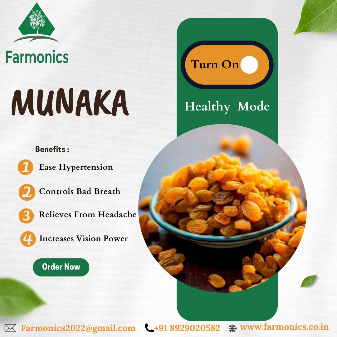 (Munakka, Manuka, Munakka online, Munakka dry fruits )
#FarmonicsMunakka #Munakka #Farmonics #FarmonicsDryFruits #DryFruits #Munaka #NaturalSweetness #PremiumQuality #HealthyDelights #NourishWithFarmonics #FarmFreshGoodness #MunakkaBenefits #SweetAndHealthy #NutritionFromNature