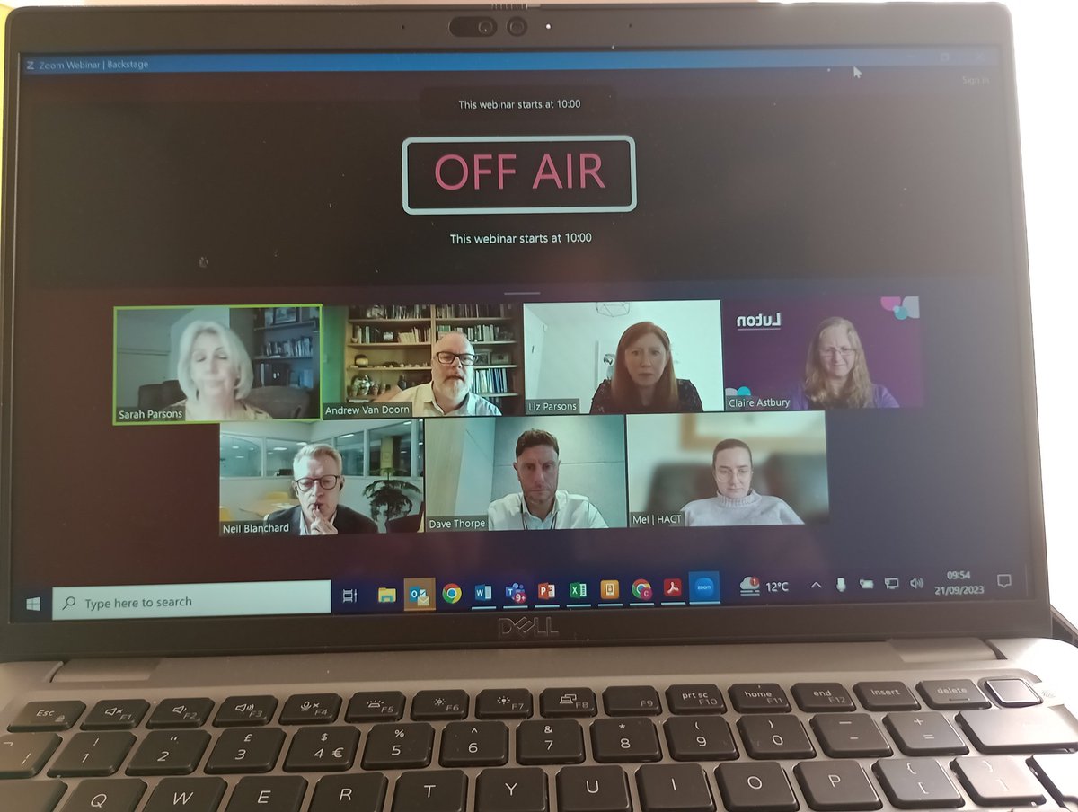 ClaireJAstbury's tweet photo. About to go live with @HACThousing for their health and housing webinar. Great group of speakers lined up today! @AndrewvanDoorn https://t.co/rTw6M2qSF4