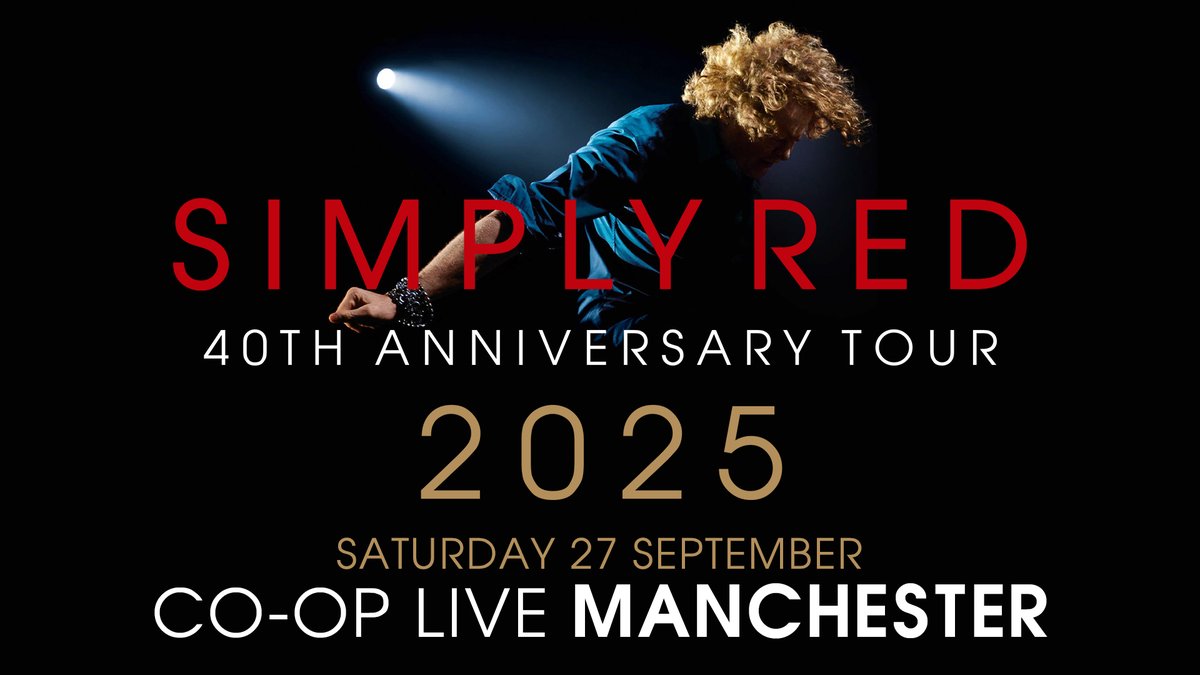 Manchester born pop band <a href="/SimplyRedHQ/">SimplyRedHQ</a> will be performing at Co-op Live on 27 September 2025! ⭐️ 

Tickets now on sale 🎟
bit.ly/3EI8K7L