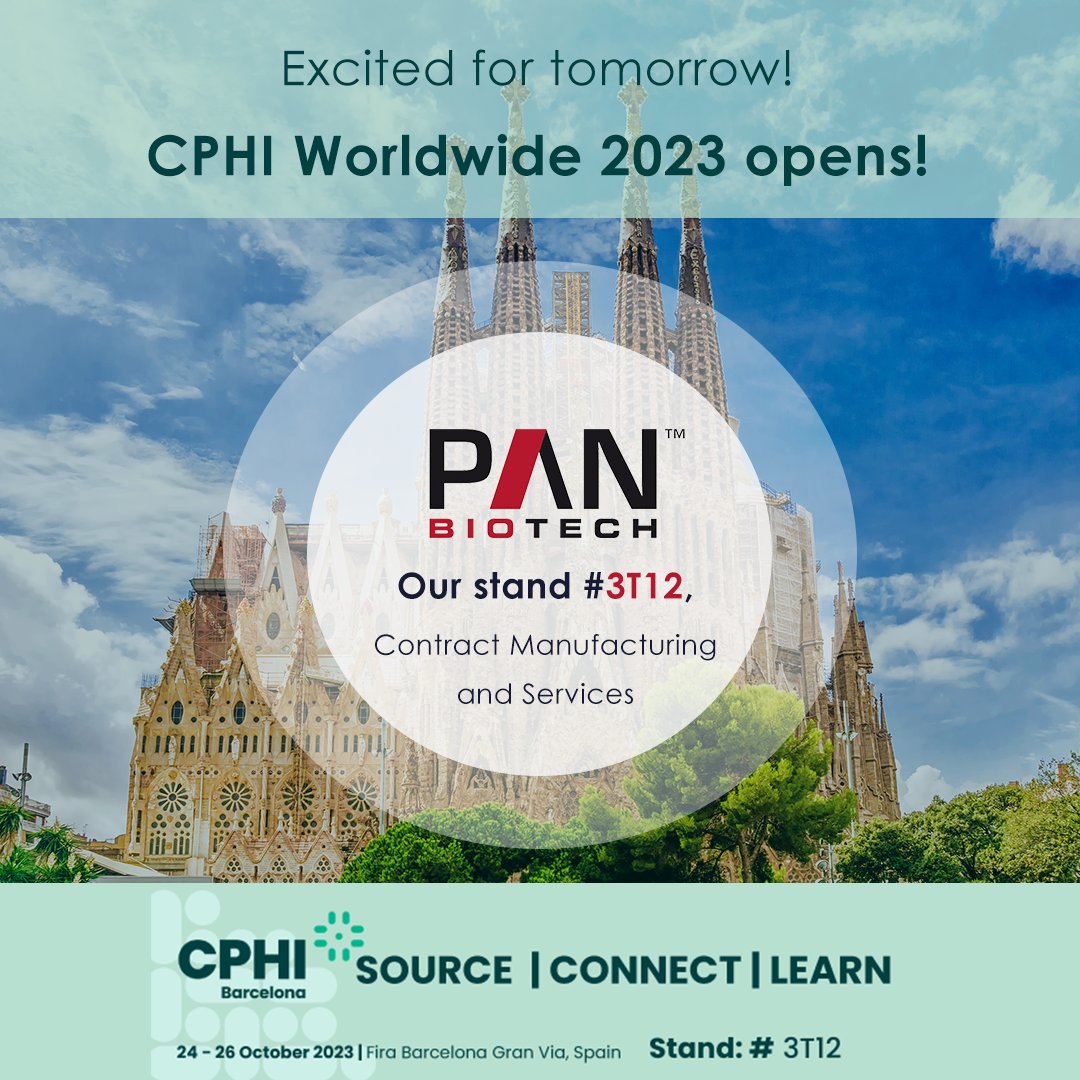 Just a few hours left - #CPHIBarcelona opens tomorrow! We are excited to exhibit!

Meet us at 📍Booth No. #3T12
cphi-online.com/46/company/30/…

#CPHIworldwide #CPHI2023 #ContractManufacturing #biotech #cellculture #cdmo #flexible