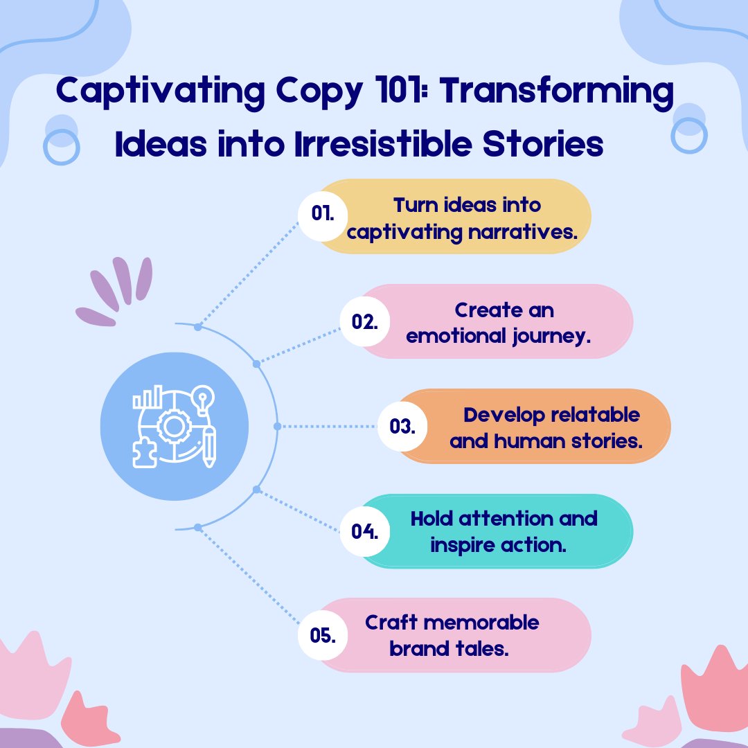 a_timmy's tweet photo. Captivating Copy 101:

1. Convert ideas into engaging and irresistible narratives.

2. Take readers on an emotional journey through storytelling

#photoshop #marketing #follow #m #illustrator #nature #architect #graphic #vintage https://t.co/SJf6fFDdgB