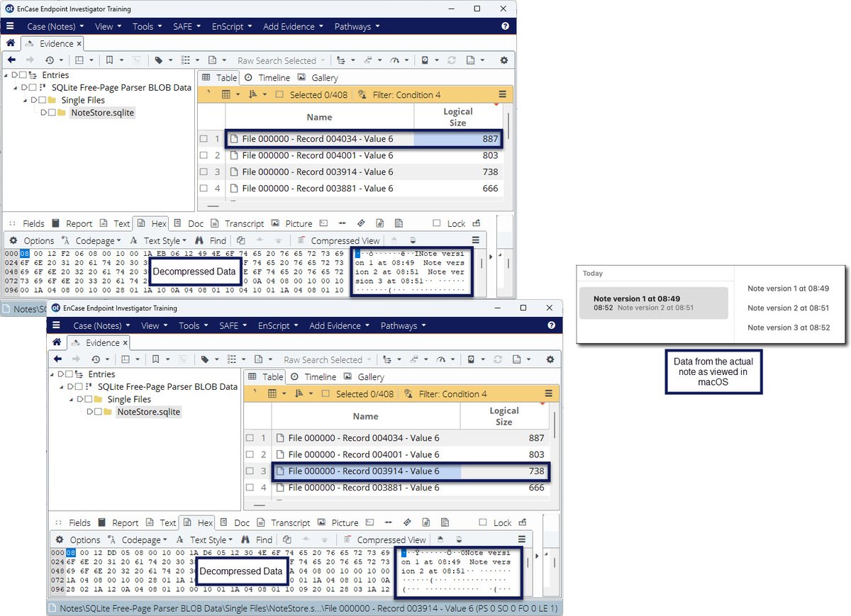 SimonDCKey's tweet photo. V3 of the #EnCase #SQLite Free-Page Parser #EnScript provides options to skip validation-checking and automatically decompress GZIP BLOB data upon extraction.
https://t.co/gBMZUBvmtq
#DFIR #InfoSec #CaseAutomation #CustomWorkflows @OpenText https://t.co/a10IT1cmGg