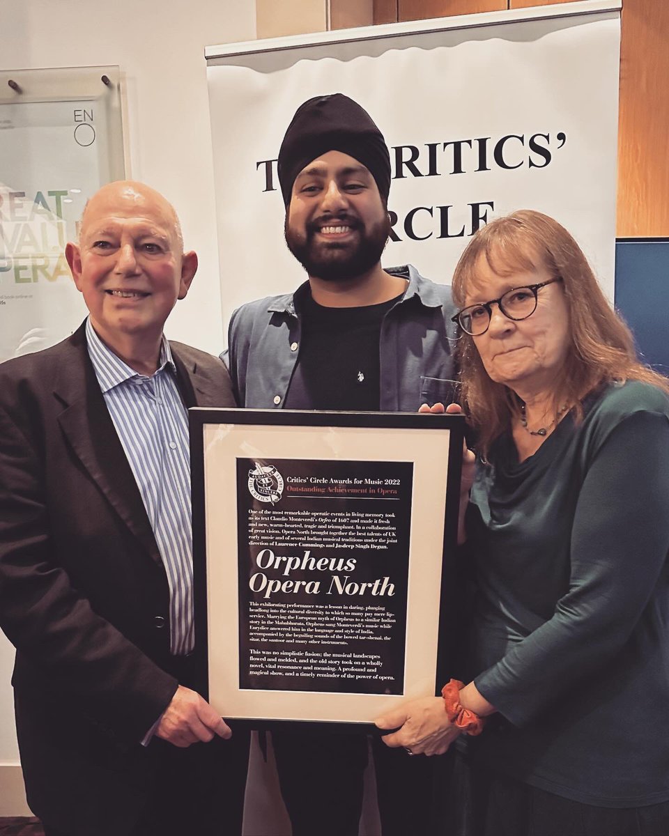 So we won our first award for Orpheus!! The crazy hours and sleepless nights paid off in the end. This was an emotional evening for me bringing back all the memories. Thank you all for making this happen!! 

@operanorth <a href="/southasianartuk/">South Asian Arts-uk</a> <a href="/CCMusicUK/">UK Critics' Circle Music</a>