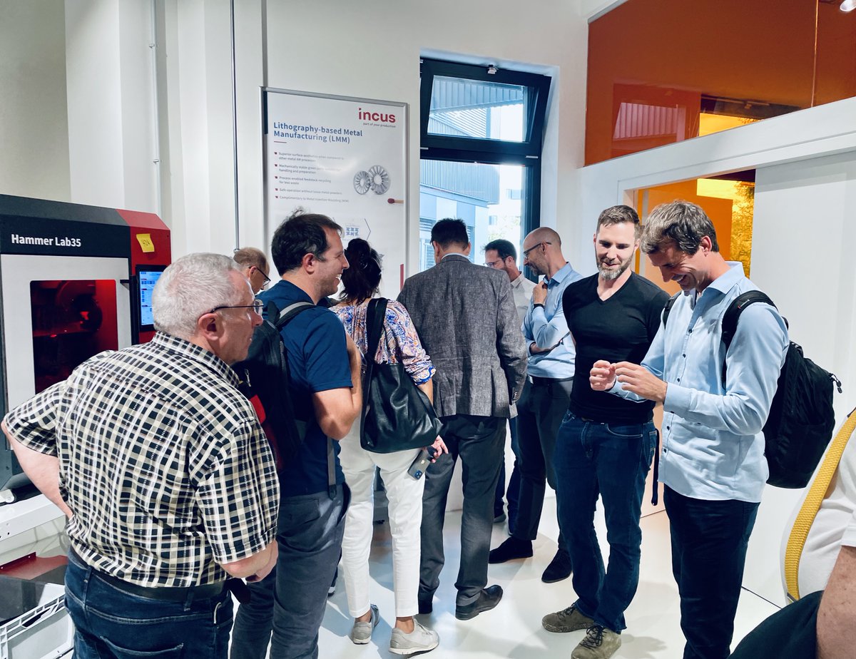 Incus3D's tweet photo. Last week, Additive Manufacturing Austria visited our facility in Vienna and had a glimpse into Incus' lithography-based metal manufacturing process. This visit was not just about exploring new technology but also about fostering collaboration and synergies. #incus3d #3dprinting https://t.co/bjlPmRNcYF