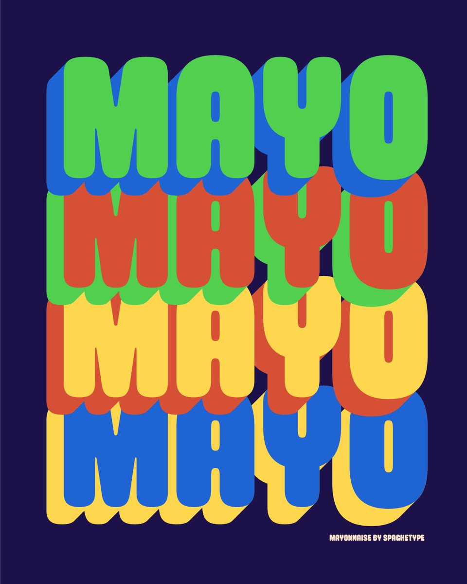 AgenceMurmure's tweet photo. 🔠 Typographie : Mayonnaise (quel bien joli nom) by SPAGHETYPE 💚 https://t.co/DVNoWpLdXg