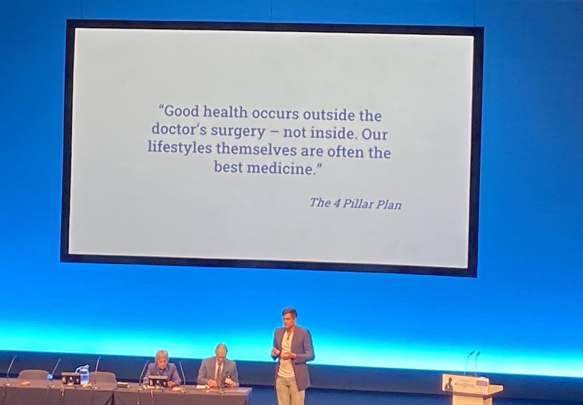 Fantastic presentation from <a href="/drchatterjeeuk/">Dr Rangan Chatterjee</a> lifestyle medicine gives people agency and can can be used to treat conditions not just for prevention #BSLM2023