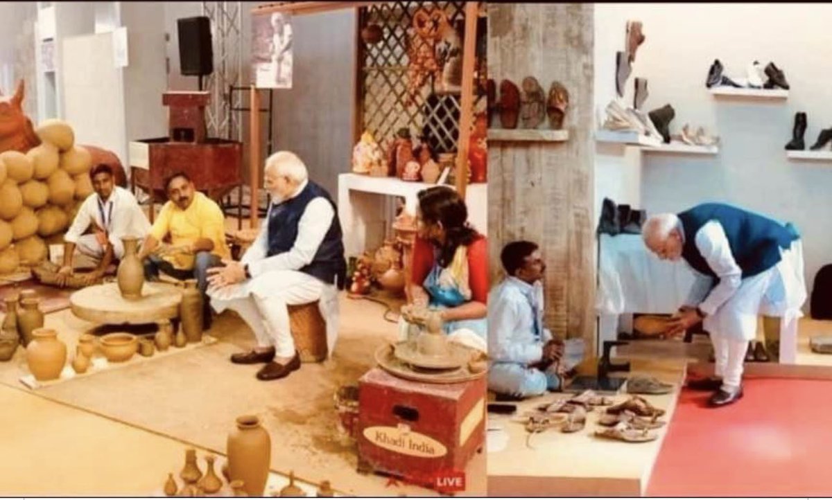 मोदी जी आदत से मजबूर हैं, सत्य बोल ही नही सकते। राहुल गांधी जी किसान, ग़रीब, ड्राइवर से मिलते हैं लेकिन झूठ - फ़रेब नही करते।मोदी जी मोची और कुम्हार से मिले और वो भी बनावटी।जो व्यक्ति मोची है, वही कुम्हार भी है ।
<a href="/INCIndia/">Congress</a>