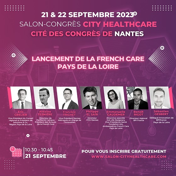 Lancement de @LaFrenchCare <a href="/paysdelaloire/">Pays de la Loire</a> :
le Réseau Thématique <a href="/LaFrenchTech/">La French Tech</a> #HealthTech est un réseau composé de 24 écosystèmes partout en France.