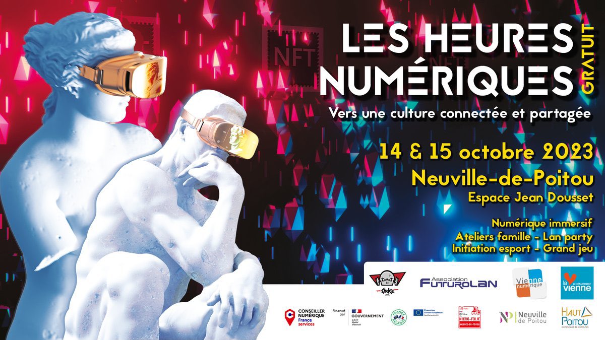 Présentation de la seconde édition des Heures Numériques organisées par le #Département, avec <a href="/VienneNumerique/">Vienne Numérique</a> et <a href="/FuturoLAN/">FuturoLAN</a> à #NeuvilleDePoitou les 14 et 15 octobre. 

🎯 Appréhender et découvrir les usages et outils #numériques, notamment dans le domaine de la #culture.