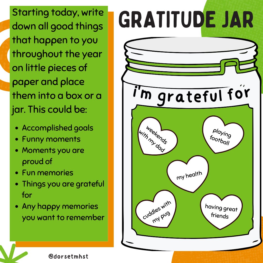 #WorldGratitudeDay A good way to begin practicing gratitude is to record positive thoughts you're grateful for in a journal or by making a gratitude jar or box. Whenever you want to remember all the good times, you can look at the jar and see all the amazing things 🤩