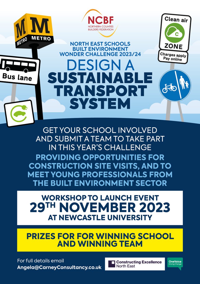 Ryder1953's tweet image. Calling all educators 📢

@NCBuildersFed are looking for North East schools to join this year&apos;s Wonder Challenge, an exciting project on sustainability in the built environment.   

Contact @CarneyConsult for more information. 

#northeast #WonderChallenge #construction