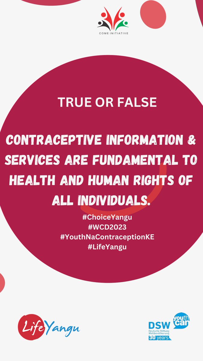 Betty_Goodwin70's tweet photo. True or False
#ChoiceYangu #LifeYangu #YouthNaContraceptionKE #WCD2023 https://t.co/DgTi1QadEb