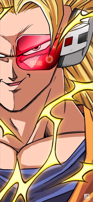 Scouter Lock Screen 062"SonGoku SS3"#SLS 