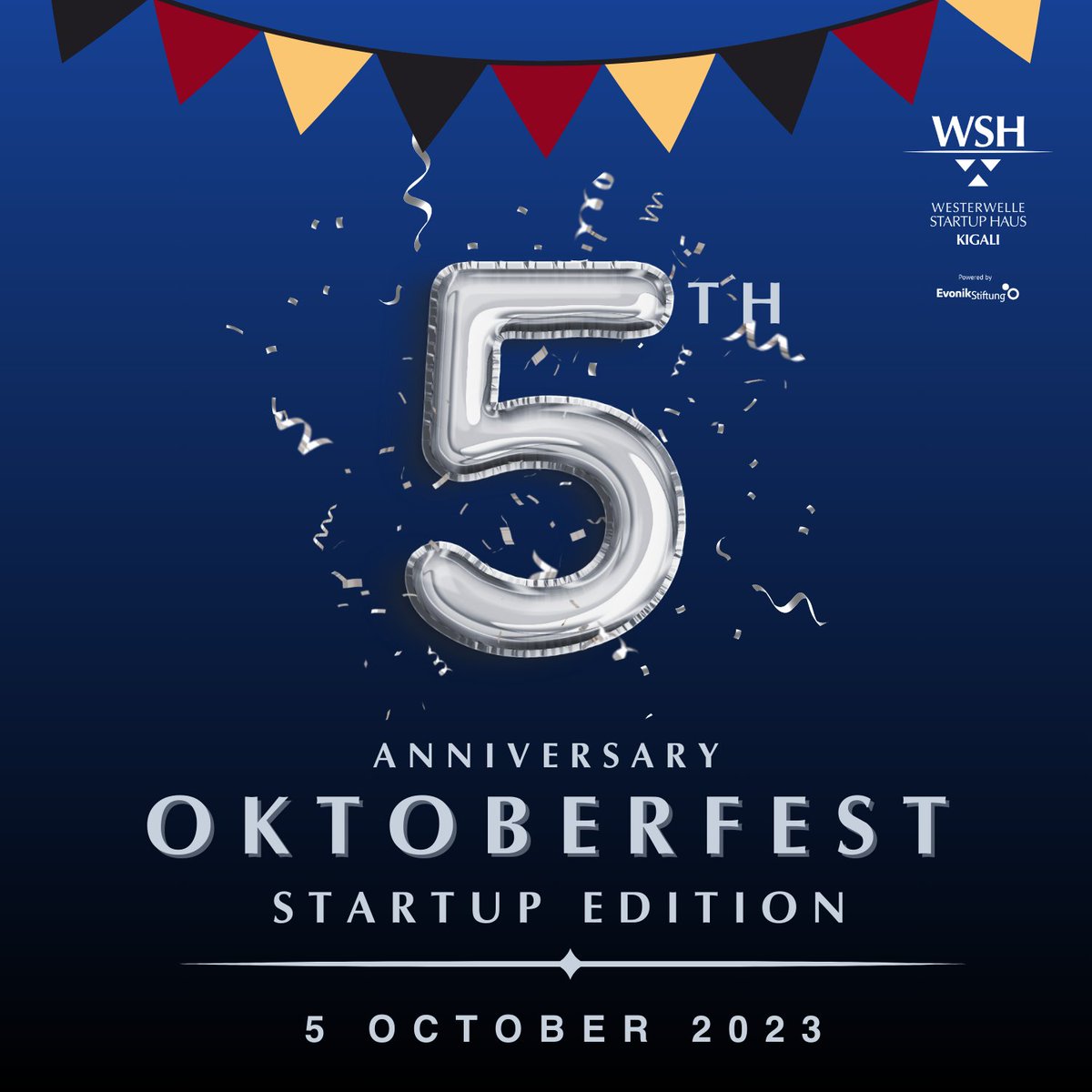 WSH_Kigali's tweet photo. The countdown to our 5th Anniversary Oktoberfest - Startups Edition has begun, and we can't wait to celebrate with YOU! 🎉  Invite Only  🎉

🌟 Westerwelle Startup Haus Kigali's 5th Anniversary Oktoberfest: Startup Edition 🌟

📆 Date: 5 October 2023

It's not your typical Oktoberfest; it's a fusion of innovation and Rwandan & German fun! 🇷🇼🇩🇪 Expect:

💡 Exhibition of Rwandan startups
🥨 A taste of German & Rwandan Bites
🎵 Live Music and Dance Floor
🎁 Exciting Surprises

Let's raise a glass to five years of entrepreneurial success! 🥂

🌟 Invite only 🌟

#WesterwelleTurns5 #Oktoberfest

Cheers to the past, present, and future of startups & impact! 🍻🚀🥨

#Kigali #Rwanda #germany