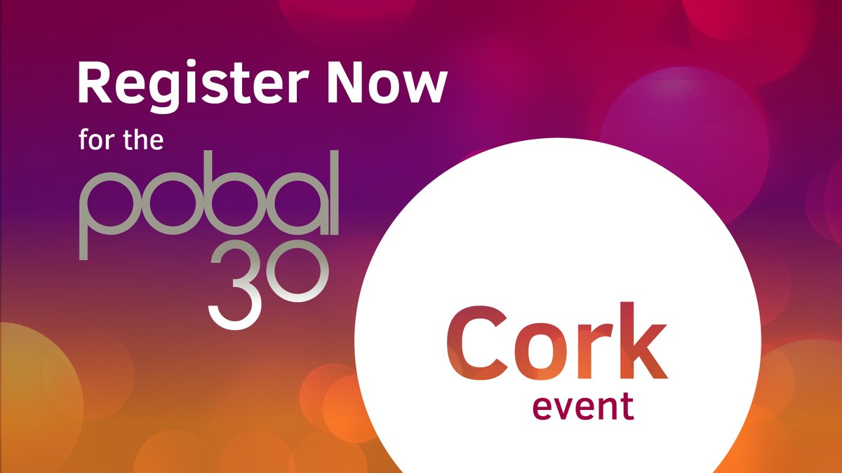 📢Greatly looking forward to our #Pobal30 event next week and meeting local groups who will showcase their work around #Cork !

📚@SOLASFET
🧒@ncn4children
👶@CorkCityCCC
🫂 @NascIreland 
♻️ @VOICE_Ireland 
🫂 @SECADCork 
🧒 @BetterStart_Irl 

ℹ️ For more: pobal.ie/anniversary/