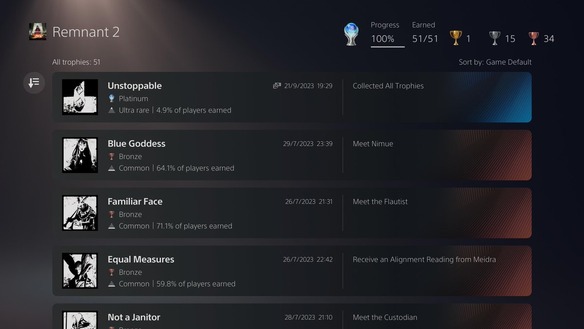 runfoxrun's tweet photo. #PS5Share #Platinum #Remnant2 https://t.co/wlhPXK88cI