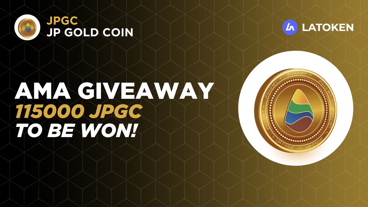 🏆 $500 JPGOLDCOIN (JPGC) Giveaway on LATOKEN

🔥 105 Winners.
✅ Complete all tasks and qualify for the Giveaway.
📲 Share with 5 Friends and Follow.
⏰ September 21st, 2023 - September 28th 2023.

👉 JOIN GIVEAWAY (go.latoken.com/136k/7b16)