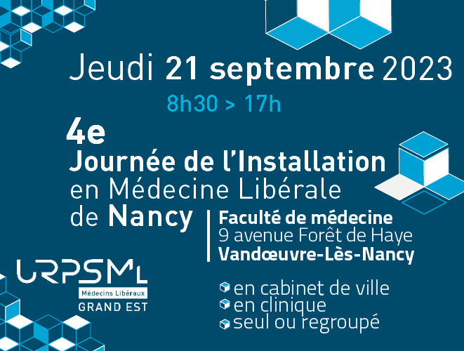 ars_grand_est's tweet photo. 4ème #JIML de #Nancy ce 21 septembre 2023
Depuis 2019 l’@urpsml organise la Journée de l’Installation en #Médecine Libérale à la @Fac_Medecine_UL 📍
🎯 Cette journée s'adresse aux futurs médecins, externes, internes, remplaçants, assistants et chefs de clinique https://t.co/WmdS60cCx7