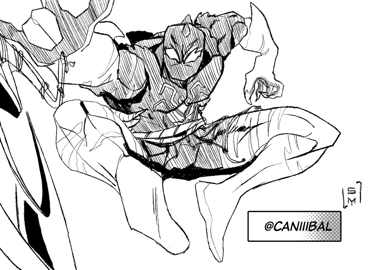 following up the list of my #spidersona colleagues with a sketch of Webweaver. Now this guy, THIS GUY is a tank.

 Webweaver//@Caniiibal