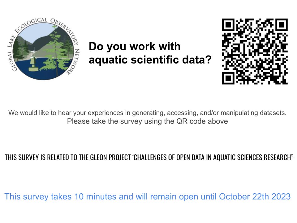 Are you working with aquatic scientific data? We’d like to hear your opinions and experiences regarding generating, accessing, and/or manipulating datasets. Please fill in the following survey: pomona.az1.qualtrics.com/jfe/form/SV_cG…. 
#OpenScience #AquaticScience