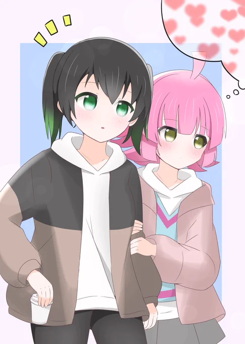 侑と璃奈のカレカノ感いいよね…#虹ヶ咲#ゆうりな 