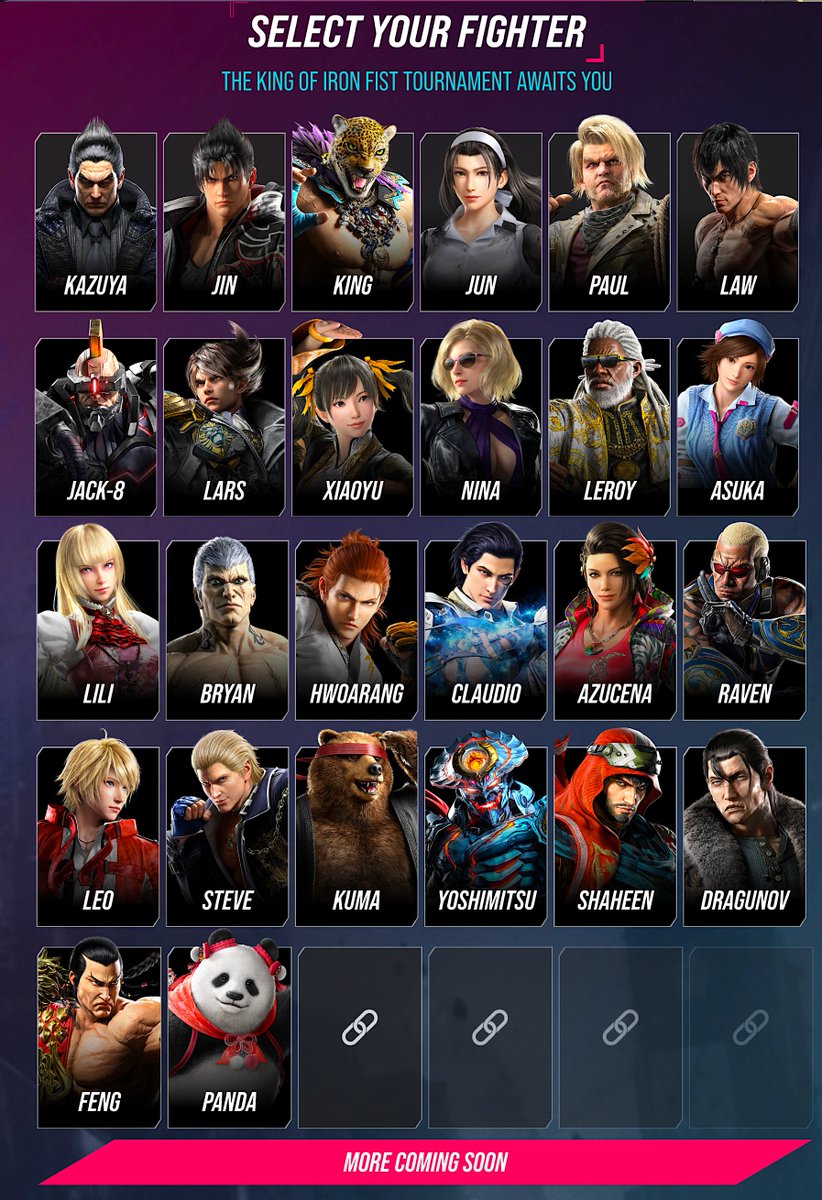 With 26 characters revealed so far, the anticipation for the final 6 to complete the launch roster of #TEKKEN8 is building up!